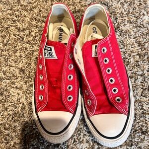 Converse Red and White Chuck Taylor Sneakers